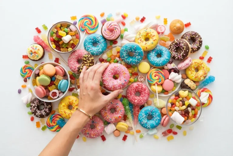 Sucreries et bonbons illustrant l'addiction au sucre et la dopamine