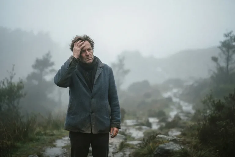 Personne dans le brouillard illustrant le brouillard mental et le brain fog