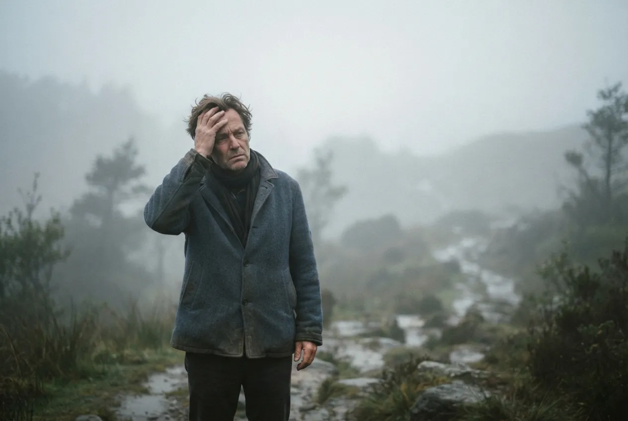Personne dans le brouillard illustrant le brouillard mental et le brain fog