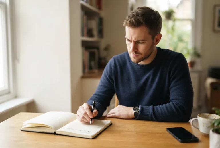 Une personne commence enfin une tâche importante dans un environnement sans distractions, illustrant une méthode efficace pour arrêter de procrastiner.