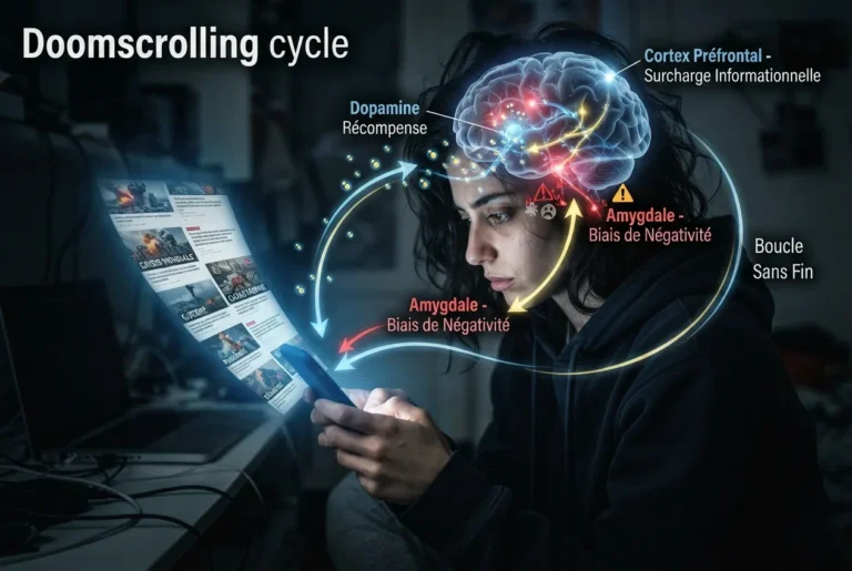 doom scrolling biais de négativité dopamine cerveau