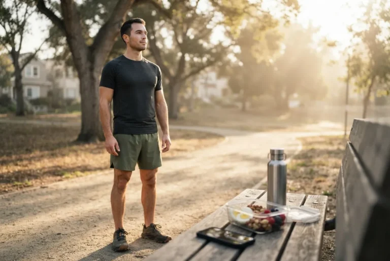 Personne faisant du sport au soleil le matin pour augmenter naturellement sa dopamine.